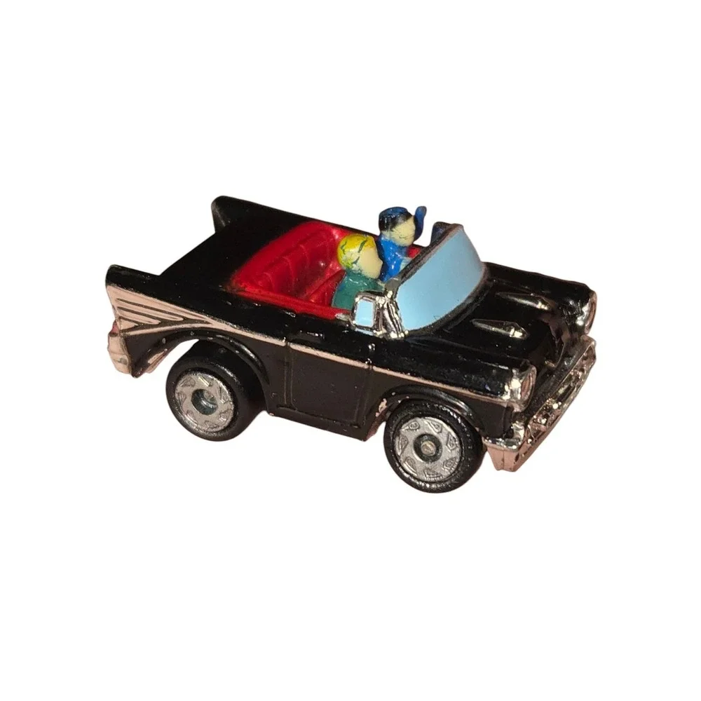 1994 Galoob Micro Machines Black '57 Chevy Bel Air Convertible w/ Passengers